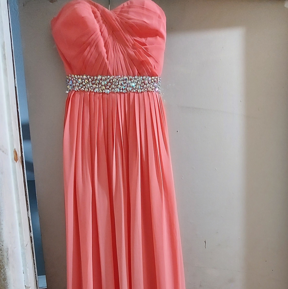 Coral long dress (prom dress)